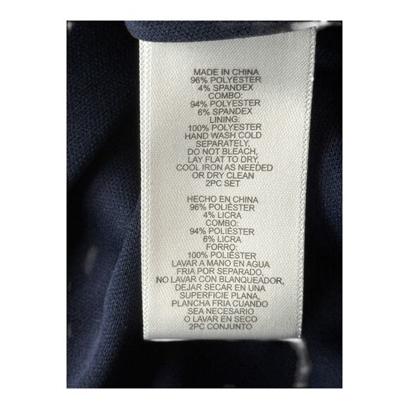 Alex Evenings Flower Neckline sleeveless dress blue size 10 - Picture 7 of 7